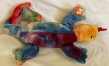 Ty Beanie Buddy Buddies Lizzy Tie Dye Lizard Mint with Mint Tags