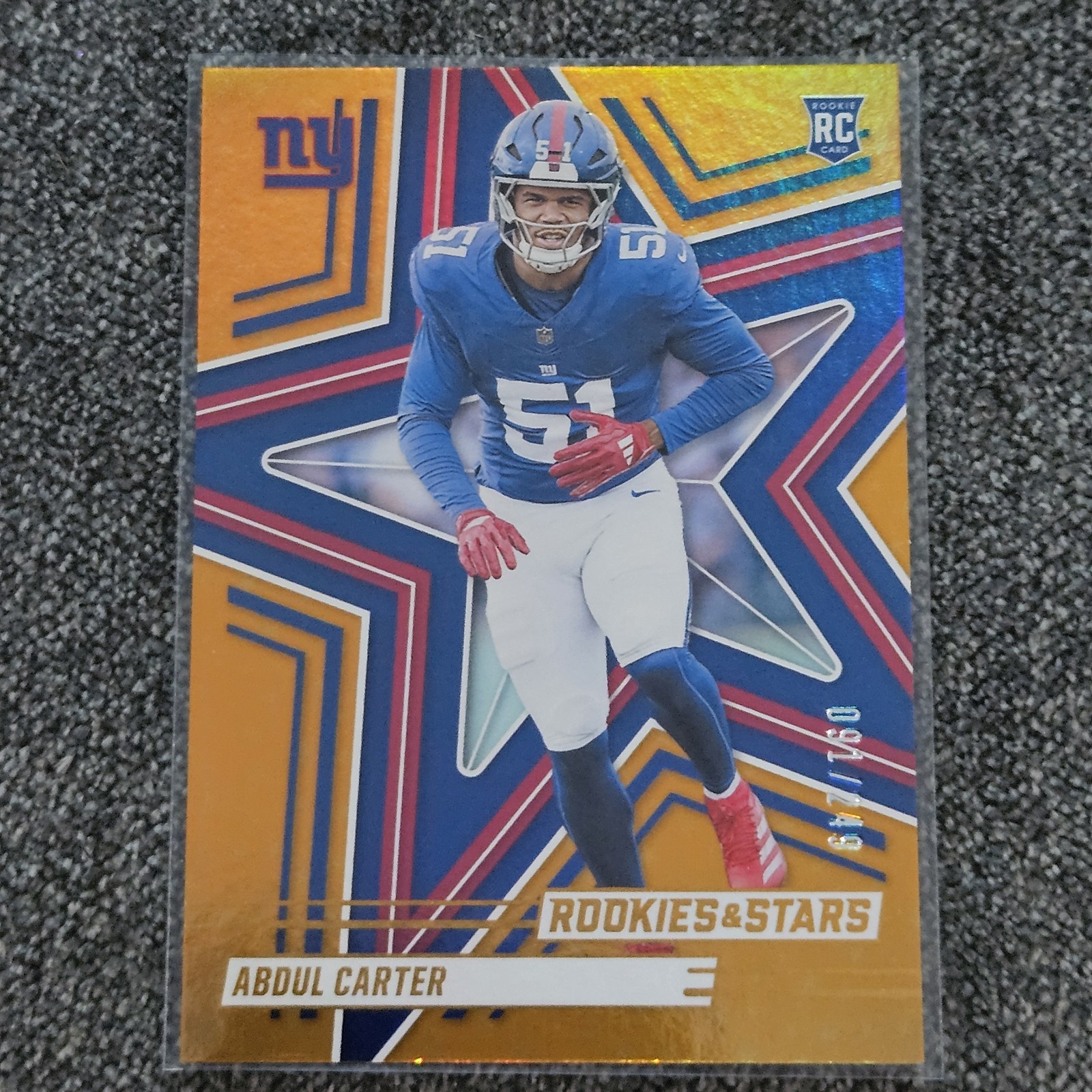 2025 Rookies and Stars Abdul Carter RC Orange /249 New York Giants #101