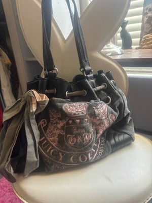 Juicy Couture Daydreamer Red Floral Velour Purse Wallet Set Y2K Bee Dust Bag