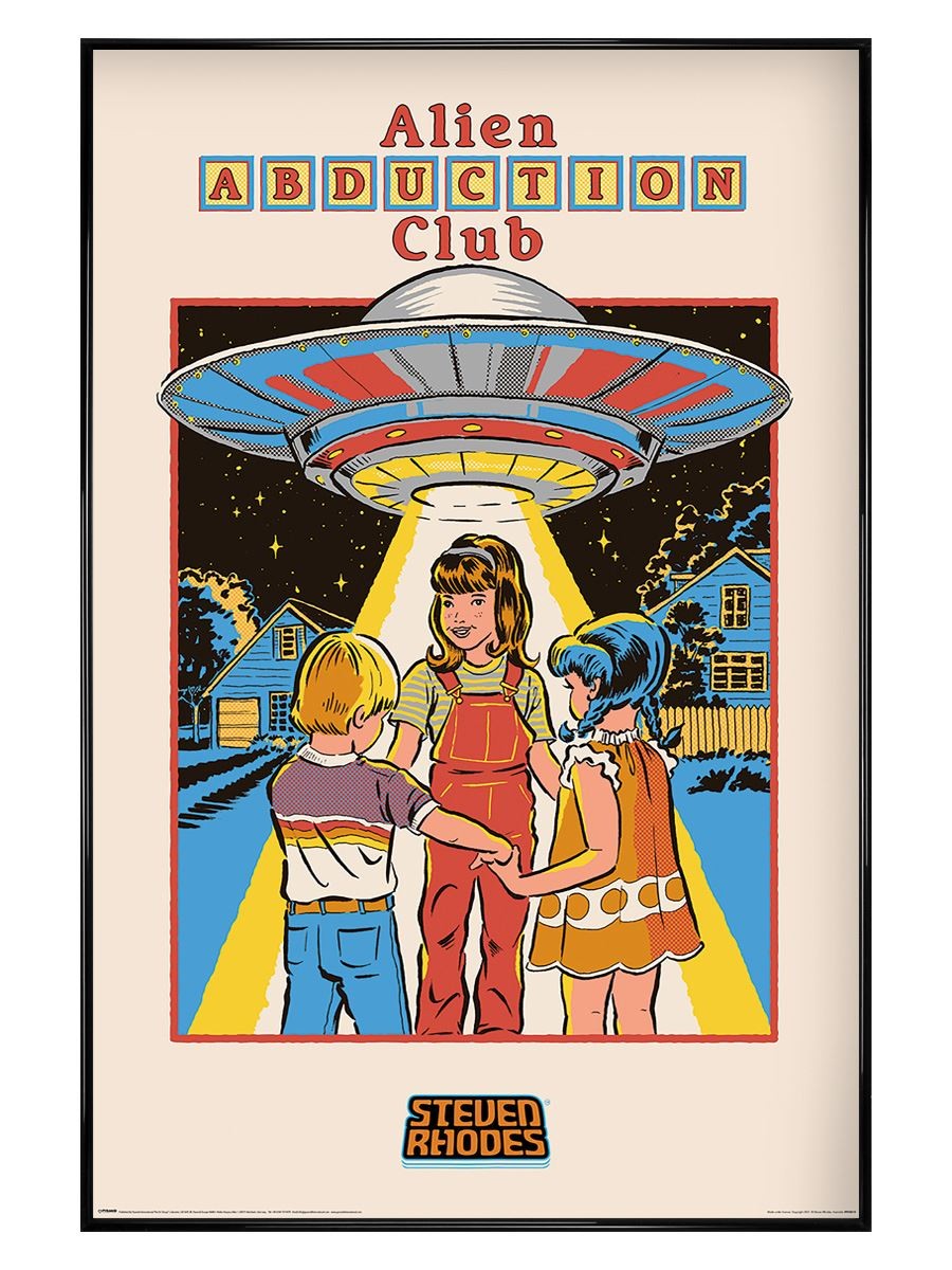 Gloss Black Framed Steven Rhodes (Alien Abduction Club) Maxi Poster