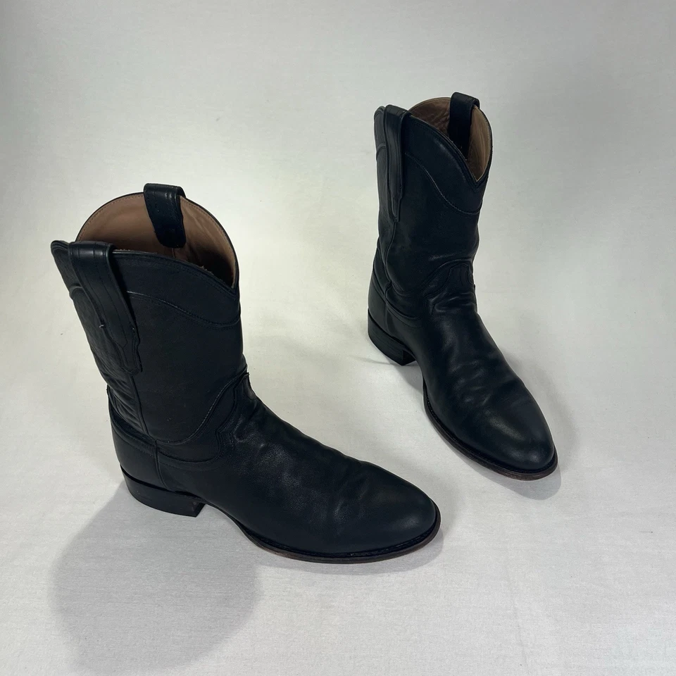 Tecovas The Earl Midnight Black Leather Cowboy Boots Men’s Size 9.5 D - Image 2 of 4