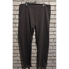 Eileen Fisher XL Black Stretch Jersey Slim Leg Pull On Pants F3IH-4