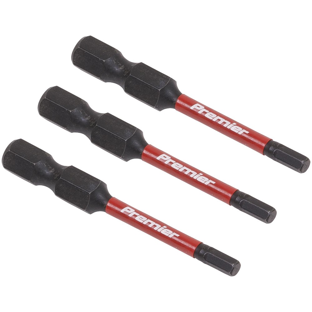 Sealey Hex 3mm Impact Power Tool Bits 50mm - 3pc