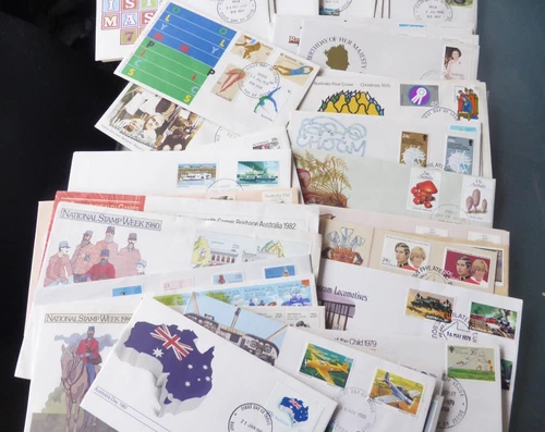 AUSTRALIA 50+ ILLUSTRATED FIRST DAY COVERS FROM 1970's & 80's