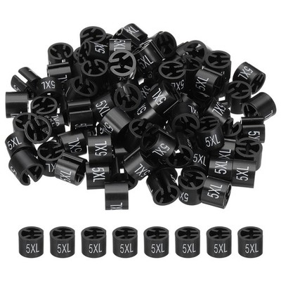 100 Marker Kleiderbügel Etiketten 5XL Schaft 3mm Kleidung schwarz