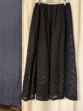 Vintage Carefree Fashions Lace Long Maxi Full Skirt Bohemian Prairie Festival