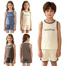 Kids Boys Girls Outfit Playwear Tracksuit Sportswear Sets Holiday 2-piece