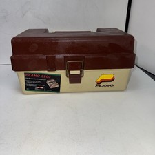 Plano 3200 Tackle Box Excellent Condition Brown/Tan Double Trays Vintage