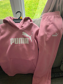 PUMA Girls Pink Fleece 2pc Hoodie & Pants Set Size 10 Logo Athleisure