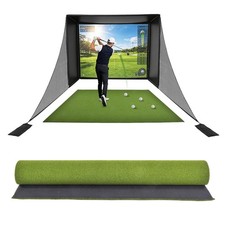 10X10X10FT Golf Driving Cage Practice Net 2 Layer For Swing Hitting Kit