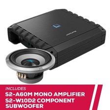 Alpine S-Series S2-A60M Mono Amplifier with S...