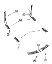 Genuine Mopar Scuff Panel Right TW34BDAAG