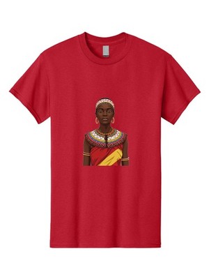Maasai-Woman Mens Graphic Tee, 100% Cotton, Casual Summer Wear