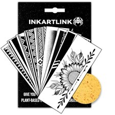 Exquisite 9-Piece Semi-Permanent Armband Tattoos - Waterproof Floral Designs