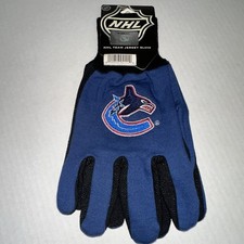 ADULT VANCOUVER CANUCKS UTILITY WORK GLOVES OLD Logo. NHL Official. Grippy Palm