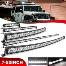 Slim Curved 7 14 20 32 42 50 52 Led Light Bar 12-row Off Road Driving Atv Suv
