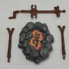 Star Wars Ewok Village Playset 1983 Fire Spit & Poles Parts Kenner ROTJ Original