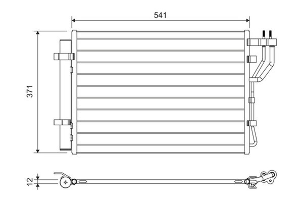 Kondensator Klimaanlage Valeo 822582 Aluminium FüR Hyundai Ix20 JC LPG KIA Venga-image