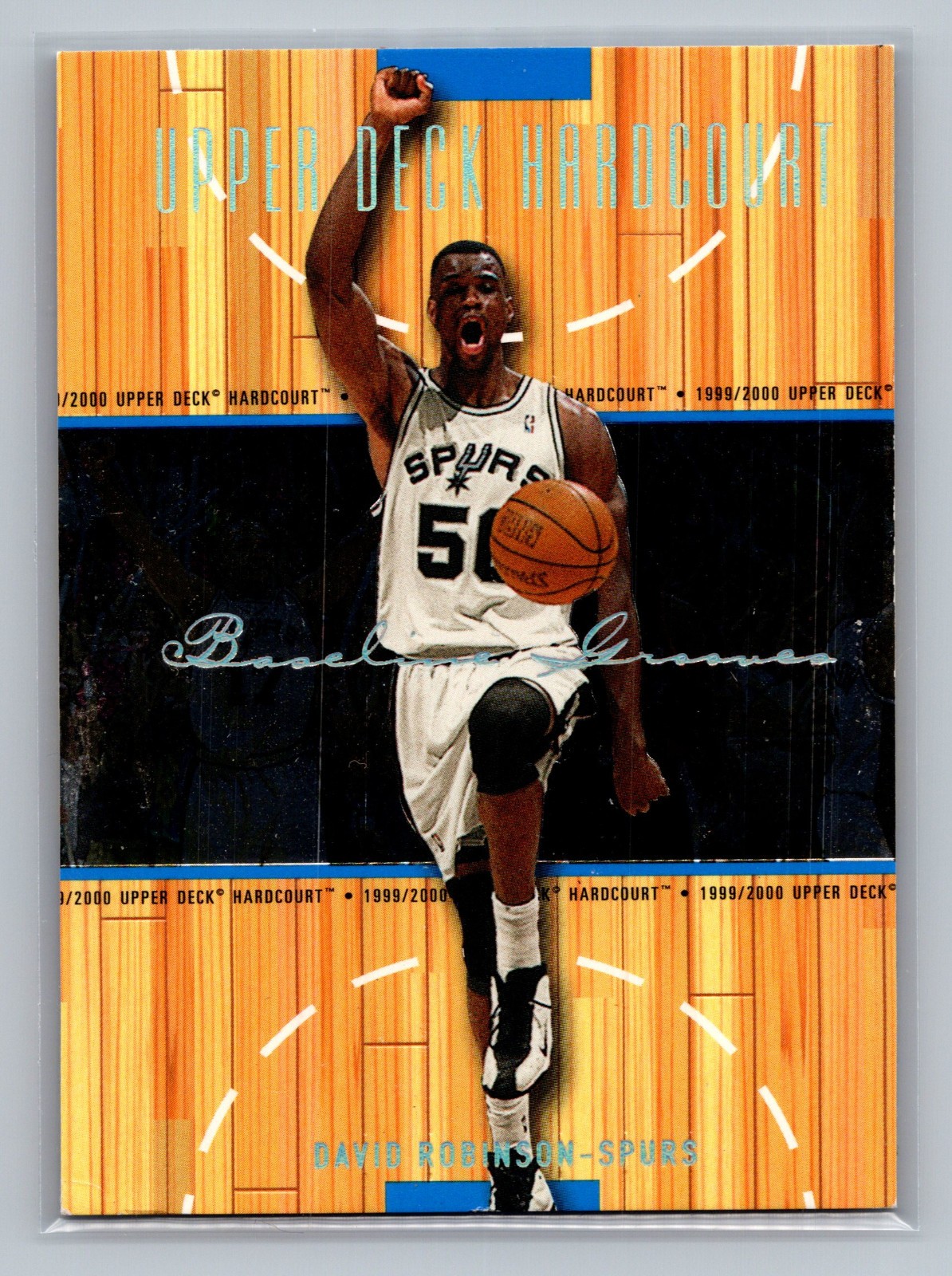 /500 1999 UD Hardcourt - Rainbow Baseline Grooves David Robinson #49 - EX (Read)