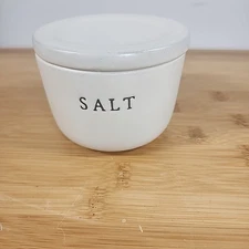 Hearth and Hand Magnolia Stoneware SALT Crock with Lid Cellar Matte Cream 
