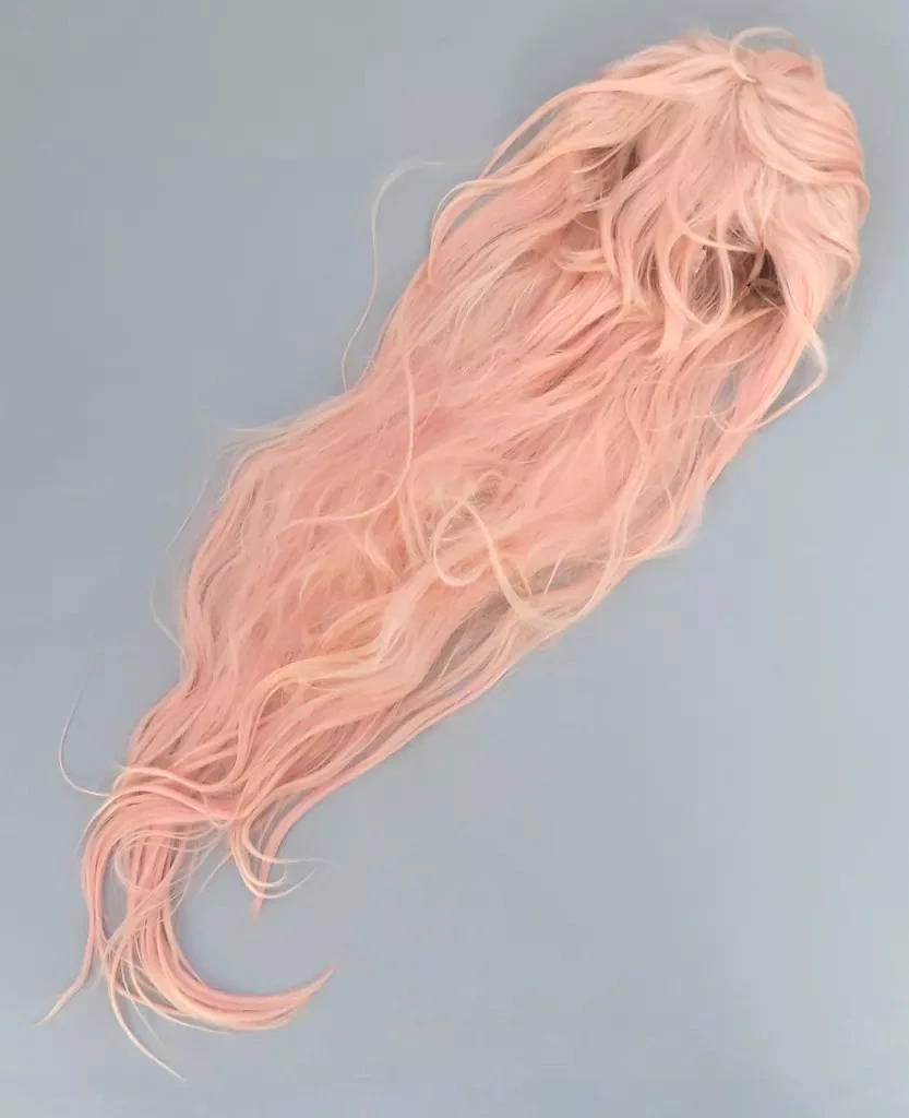 Perruque Rose Longue 90cm Luka Ruka Pour Cosplay Anime - Ondulée - Neuf Avec étiquettes