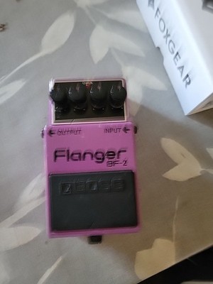 Boss BF-2 80's Purple Guitar Flanger Pedal, Made in Japan, Green Label