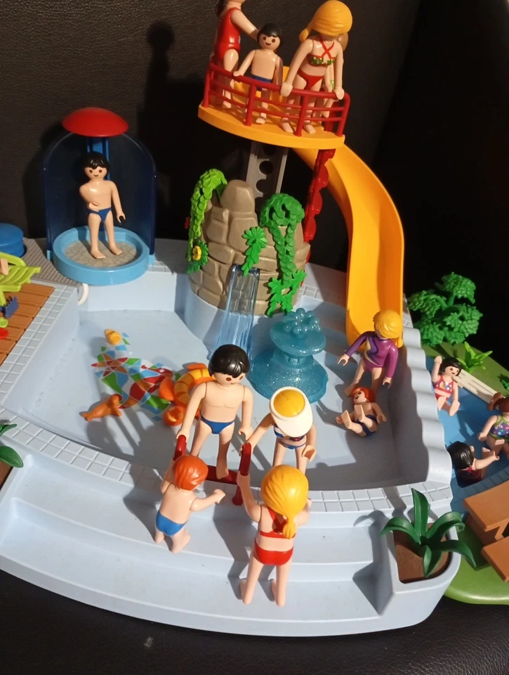 Playmobil 4858 piscine avec toboggan et pompe a eau plus pièces en supplément Foto 4 de 4