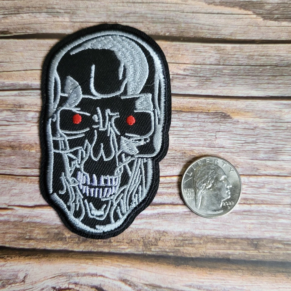 Evil Killer Robot 80s 90s Science Fiction Embroidered Iron on Patch. - Image 2 of 2