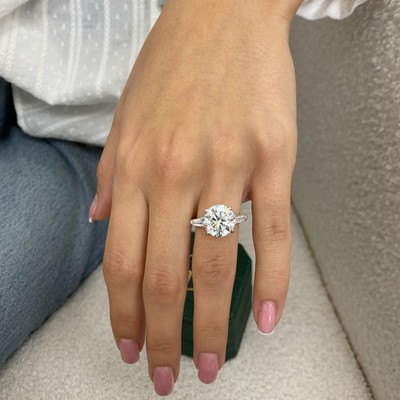 3.00TCW Women's Gift Round Cut Lab Grown Diamond Certified Ring 14k White Gold