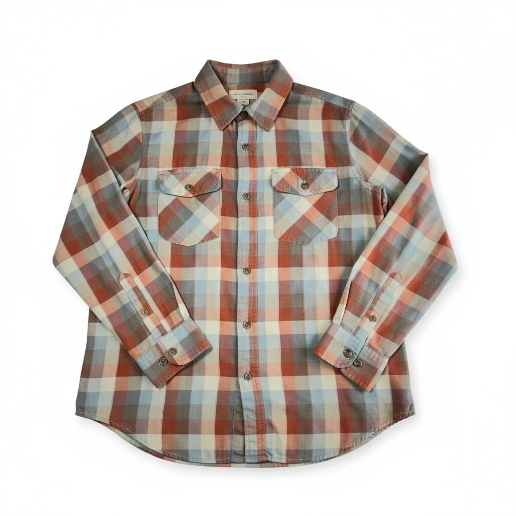 The North Face Mens Plaid M Button Down Long Sleeve Shirt Hiking Camp