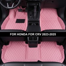 Thickened Pu Leather Pink Car Floor Mats Fit For Honda Crv 2023-2025