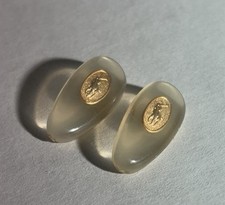 Ralph Lauren Polo Logo Eyeglasses Nose Pads Clear Tan Yellow