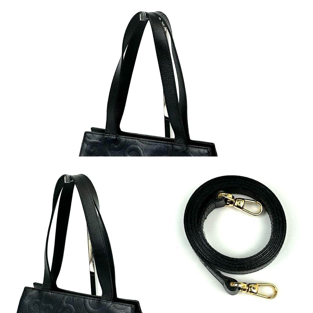 Borsa tote Yves Saint Laurent 2 vie YSL modello arabesco all over pelle nera