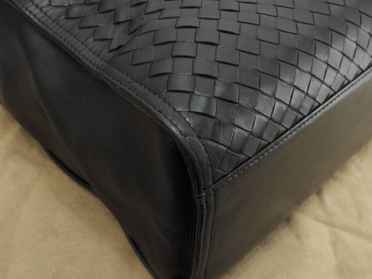 Bottega Veneta Shoulder Bag Black Leather Business Tote thumbnail 7