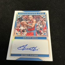 2024-25 Panini National Treasures Grant Hill Definitive Ink Auto Gold 04/10