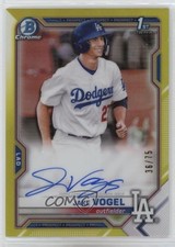2021 Bowman Chrome Prospects Yellow Refractor 36/75 Jake Vogel #CPA-JV Auto d4v