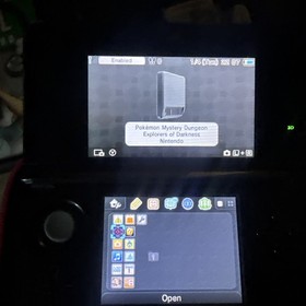 Nintendo 3DS Gray Handheld Console Bundle With Pokemon Mystery Dungeon,tested