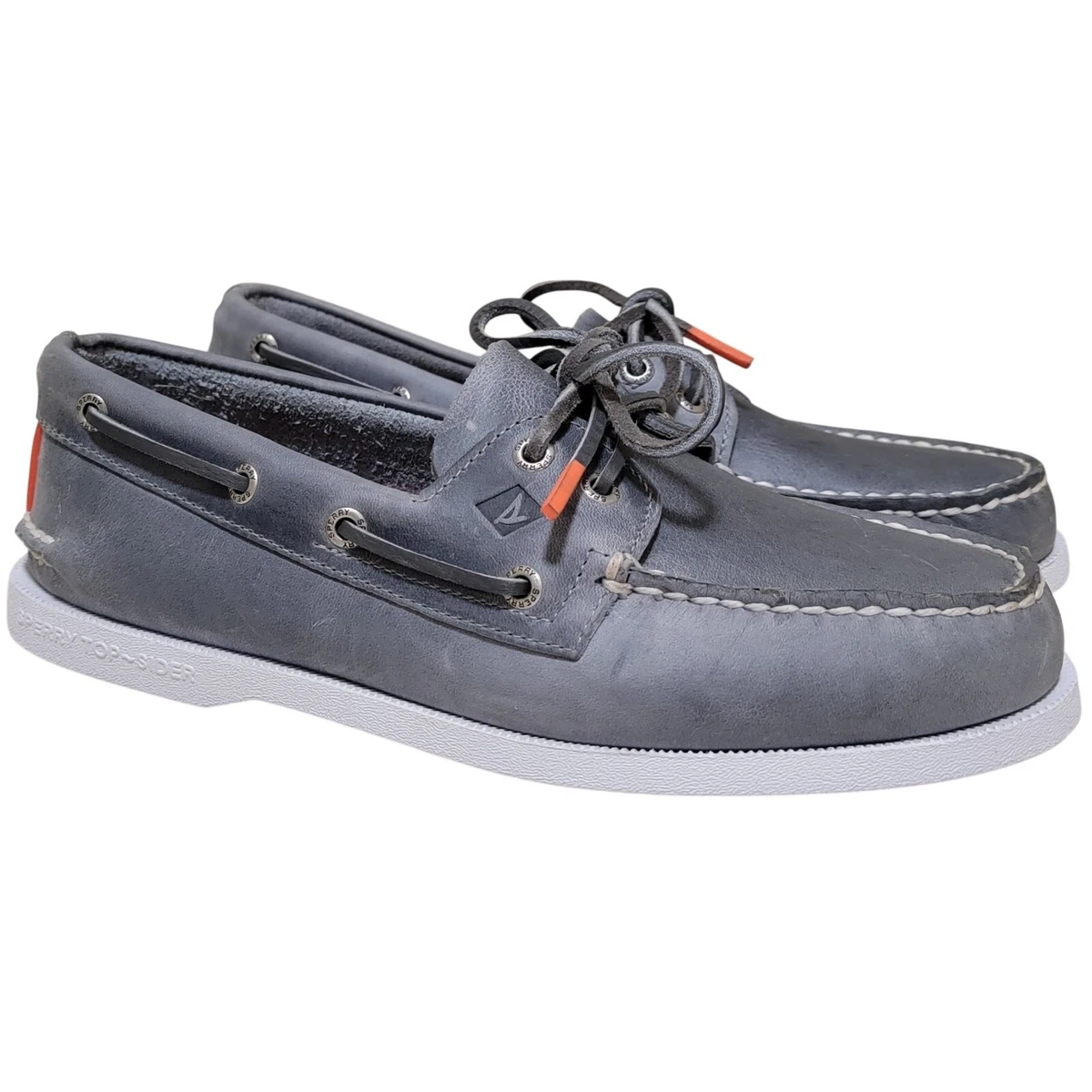 Sperry Top Sider Gray Black Leather Oxfords Lace Up Shoes Men’s Sz 11.5M US/45EU Gray Canvas Casual Shoes for Men for sale | eBay main image 3