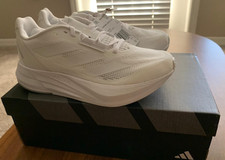 Adidas Women's Duramo Speed Running Sneaker-White/Silver-Size US6-New