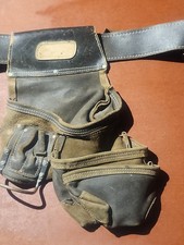   AWP HP Leather Tool Belt Pouch Rig Carpenter Framing Work Apron 0552581 Heavy D