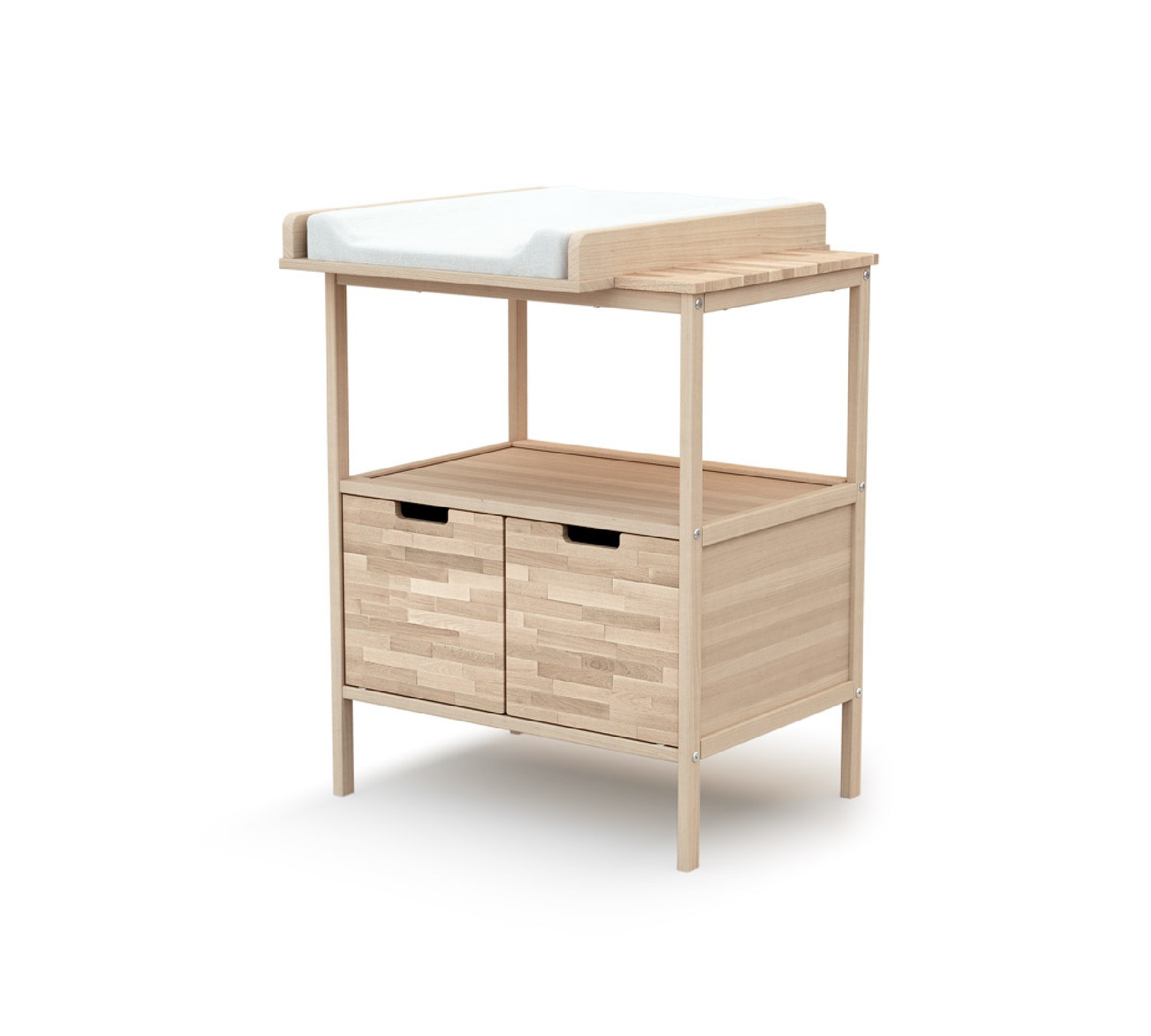 Meuble à langer en bois NATUR gain de place pour ranger les affaires de bébé
