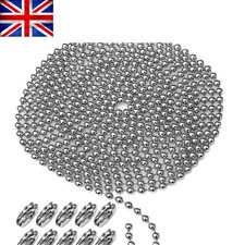 Elegant 9.8ft Beaded Roller Blind Chain with 10 Matching Connectors for Easy Fit