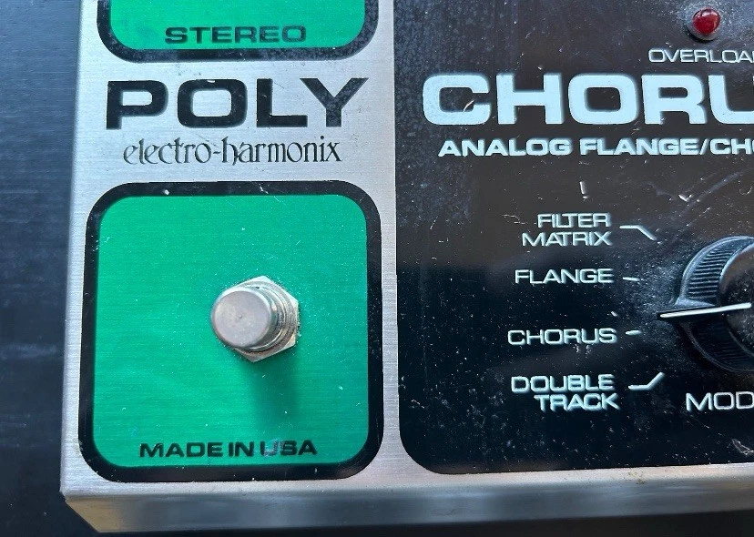 Electro-Harmonix Stereo Poly Chorus  2000's Reissue Black/Silver/Green - Image 2 of 4