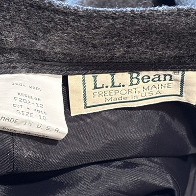 LL Bean 100% Wool Sz. 10 Gray Tweed Pleated Lined Dress Slacks ''Sissy'' model NWT