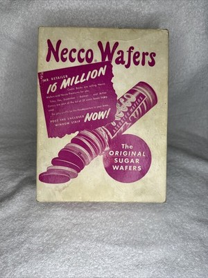RARE Empty Necco Wafers Box Candy Wafers 24 Packs New England Confectionery