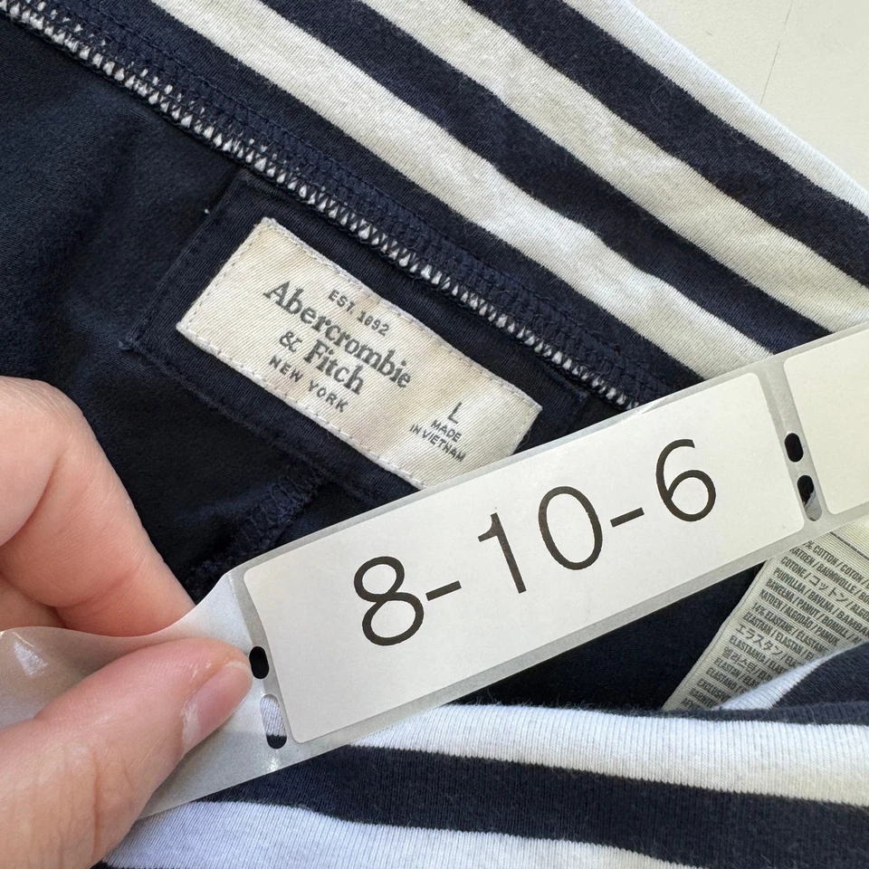 Leggings Abercrombie & Fitch Feminina Grande Azul Foldover Calça Yoga Vintage Ano Novo - Imagem 3 de 4