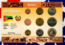 Littleton World Coin Set Mozambique UNC 1,5,10,20,50 Centavo 1,5,10 Metical 2006