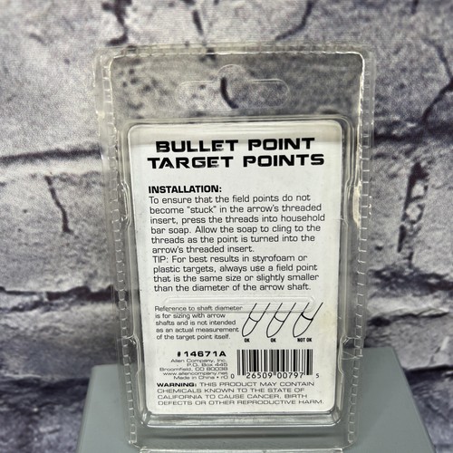 ALLEN 6 PACK 9/32 75 GRAIN BULLET TARGET POINTS - Picture 4 of 4