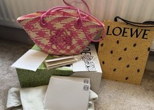 Loewe Paula’s Ibiza Anagram Raffia Basket Bag – Pink – SS21/SS2