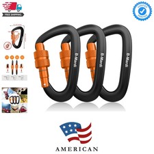 Carabiner Clips Heavy Duty 12kN 2697 lbs-Lightweight Locking Carabiners for C...